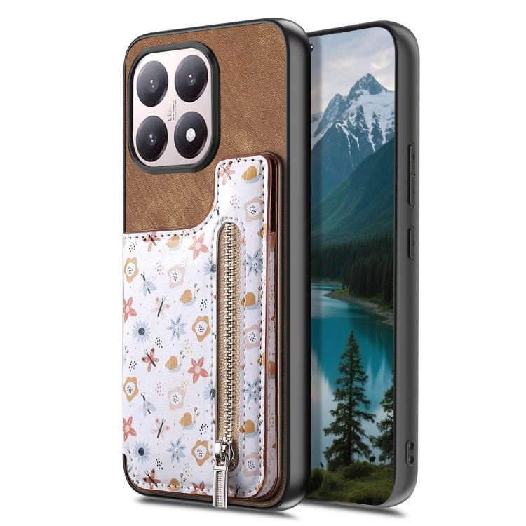 For Xiaomi 15T Retro Painted Zipper Wallet Back Phone Case