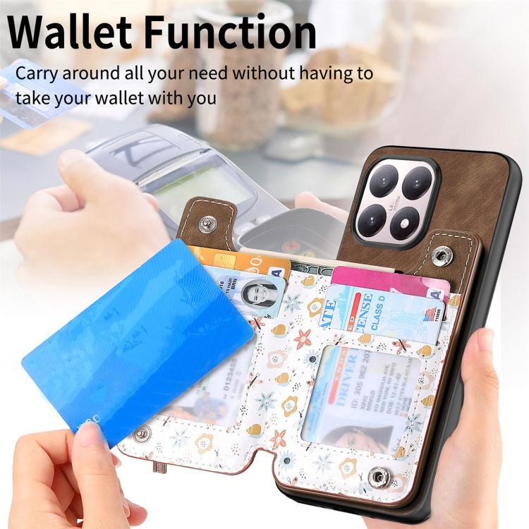 For Xiaomi 15T Retro Painted Zipper Wallet Back Phone Case