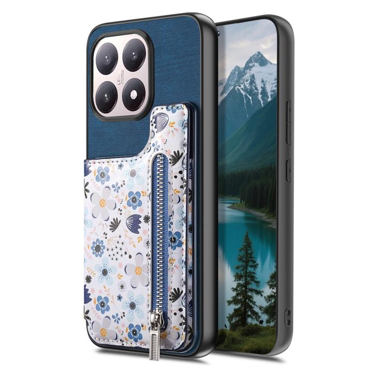 For Xiaomi 15T Retro Painted Zipper Wallet Back Phone Case
