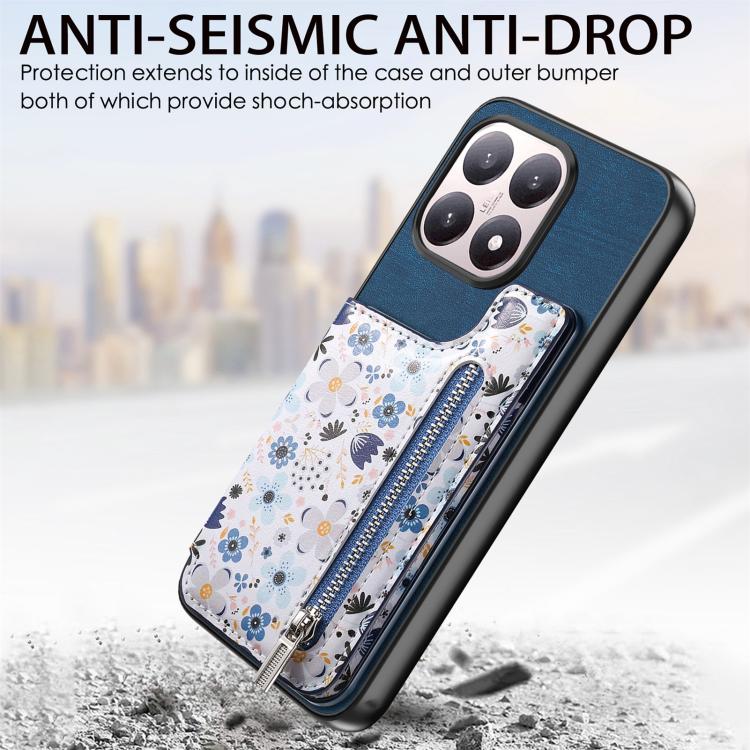 For Xiaomi 15T Retro Painted Zipper Wallet Back Phone Case