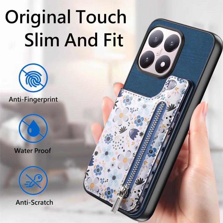 For Xiaomi 15T Retro Painted Zipper Wallet Back Phone Case