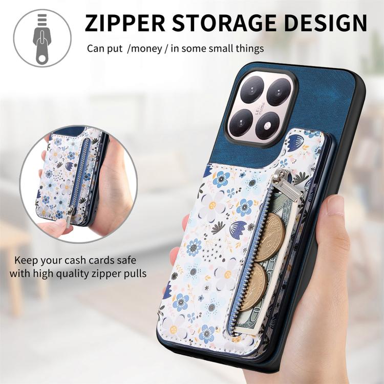 For Xiaomi 15T Retro Painted Zipper Wallet Back Phone Case