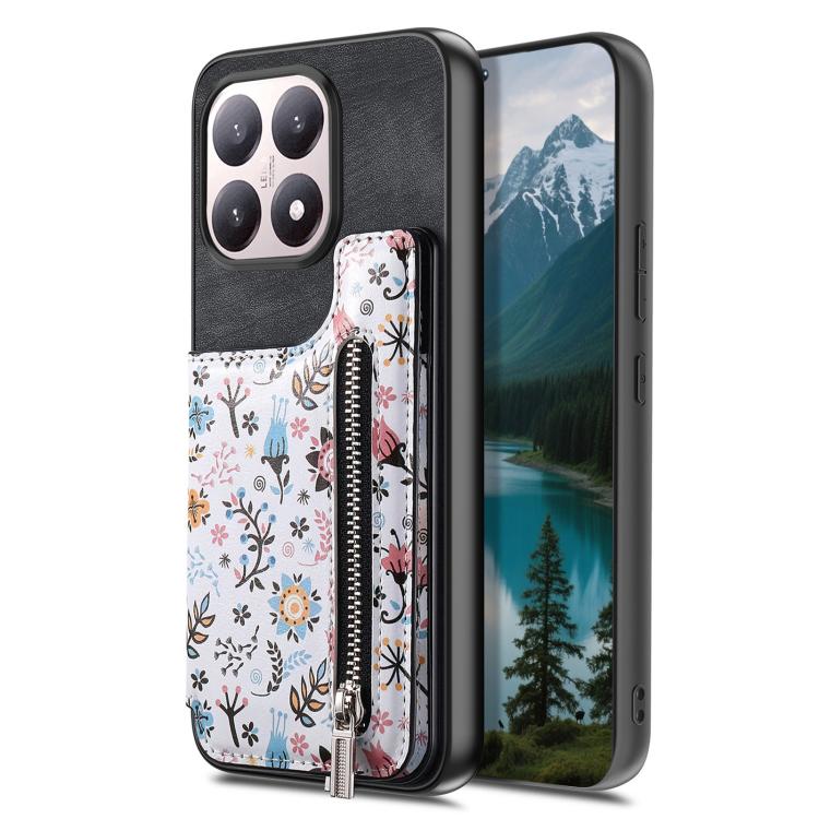 For Xiaomi 15T Retro Painted Zipper Wallet Back Phone Case