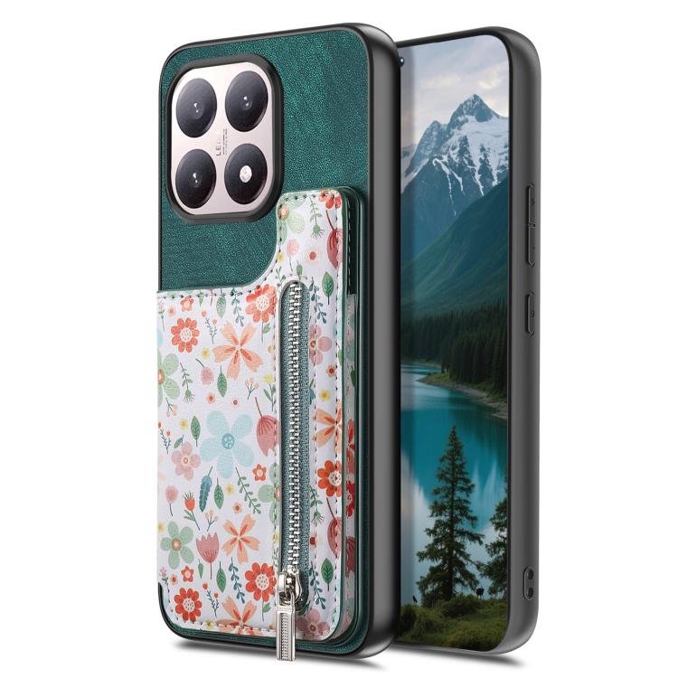 For Xiaomi 15T Retro Painted Zipper Wallet Back Phone Case