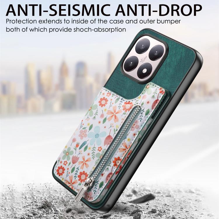 For Xiaomi 15T Retro Painted Zipper Wallet Back Phone Case
