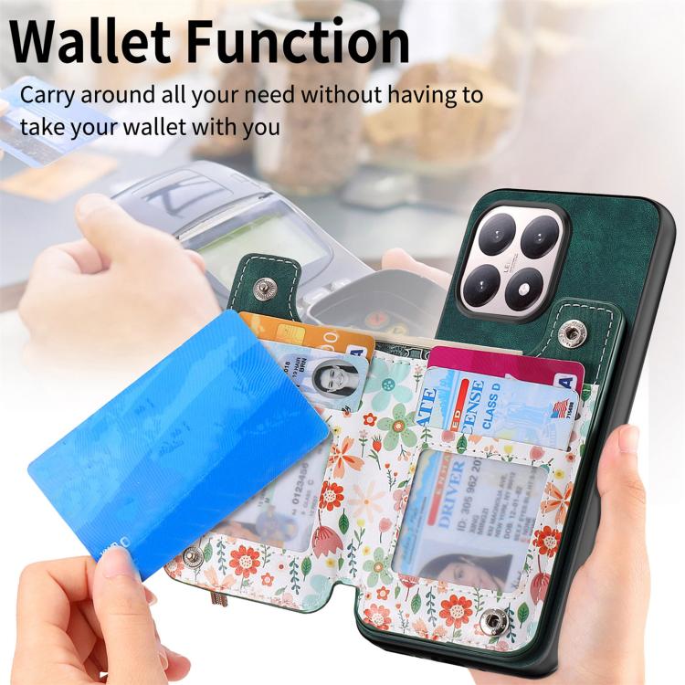 For Xiaomi 15T Retro Painted Zipper Wallet Back Phone Case