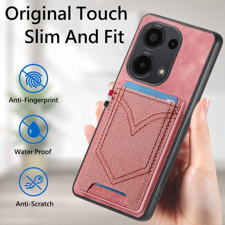 For Xiaomi Redmi Note 13 Pro 4G Denim Texture Leather Skin Phone Case with Card Slot