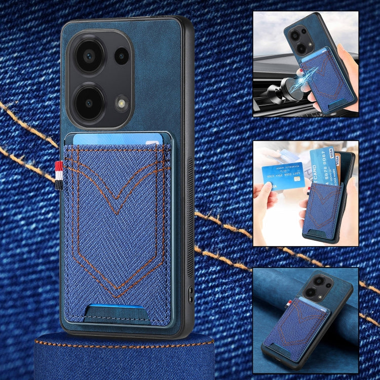 For Xiaomi Redmi Note 13 Pro 4G Denim Texture Leather Skin Phone Case with Card Slot