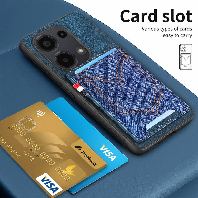 For Xiaomi Redmi Note 13 Pro 4G Denim Texture Leather Skin Phone Case with Card Slot
