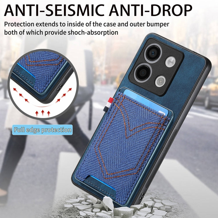 For Xiaomi Redmi Note 13 Pro 5G Denim Texture Leather Skin Phone Case with Card Slot