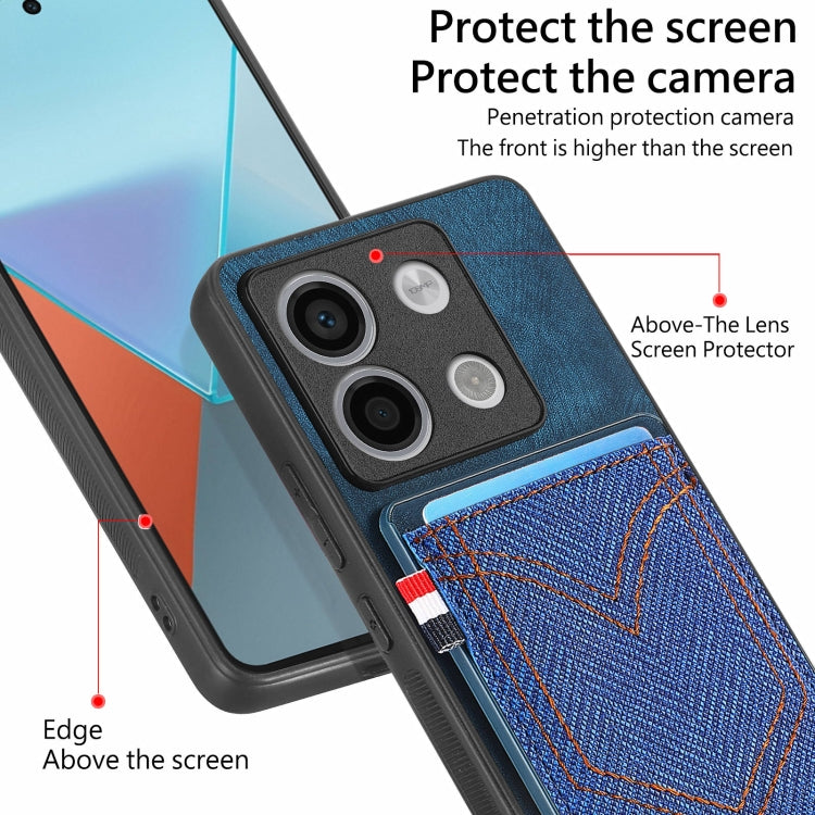 For Xiaomi Redmi Note 13 Pro 5G Denim Texture Leather Skin Phone Case with Card Slot