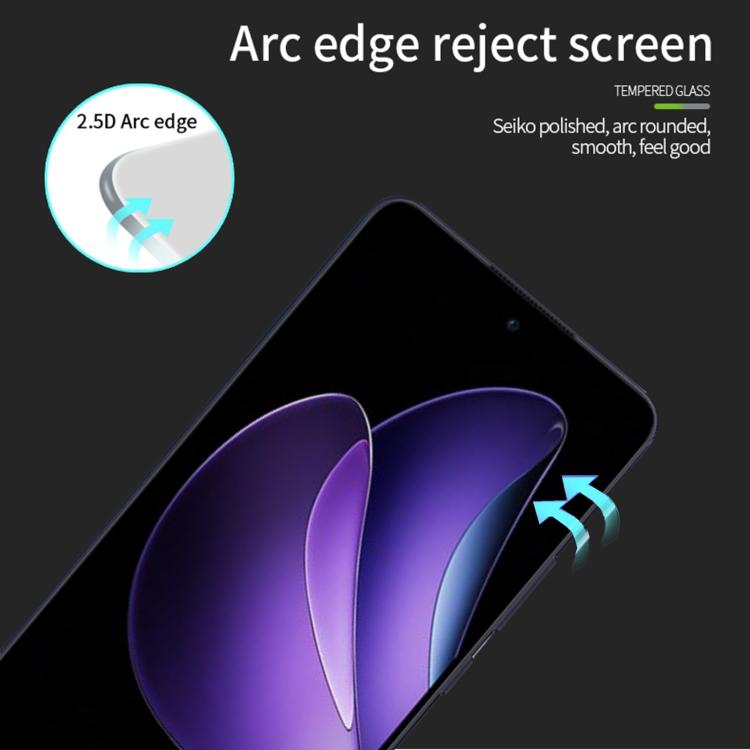 For OPPO Reno13 F 4G / 5G MOFI 9H 2.5D Full Screen Tempered Glass Film - Black