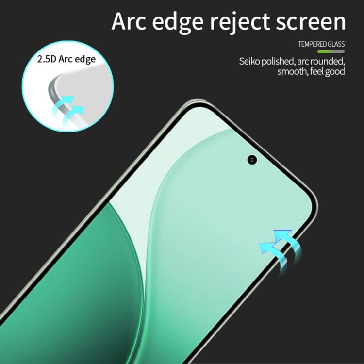 For OPPO Reno14 MOFI 9H 2.5D Full Screen Tempered Glass Film - Black