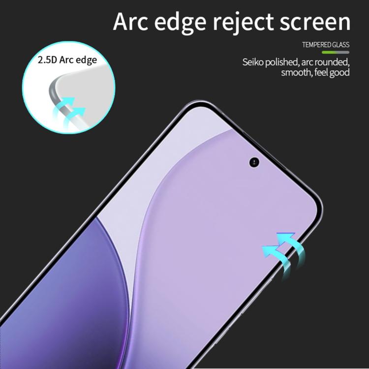 For OPPO Reno14 Pro MOFI 9H 2.5D Full Screen Tempered Glass Film - Black