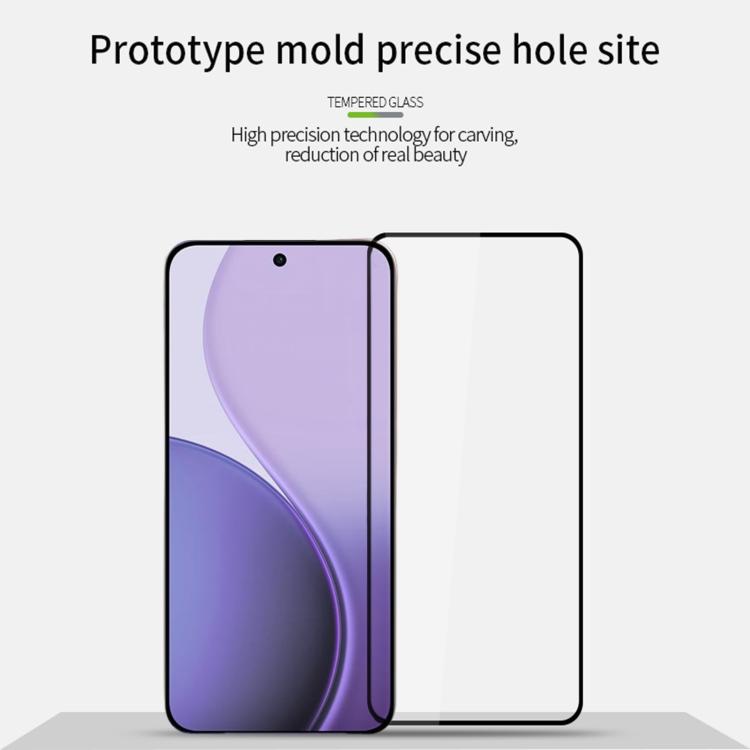 For OPPO Reno14 F MOFI 9H 2.5D Full Screen Tempered Glass Film - Black