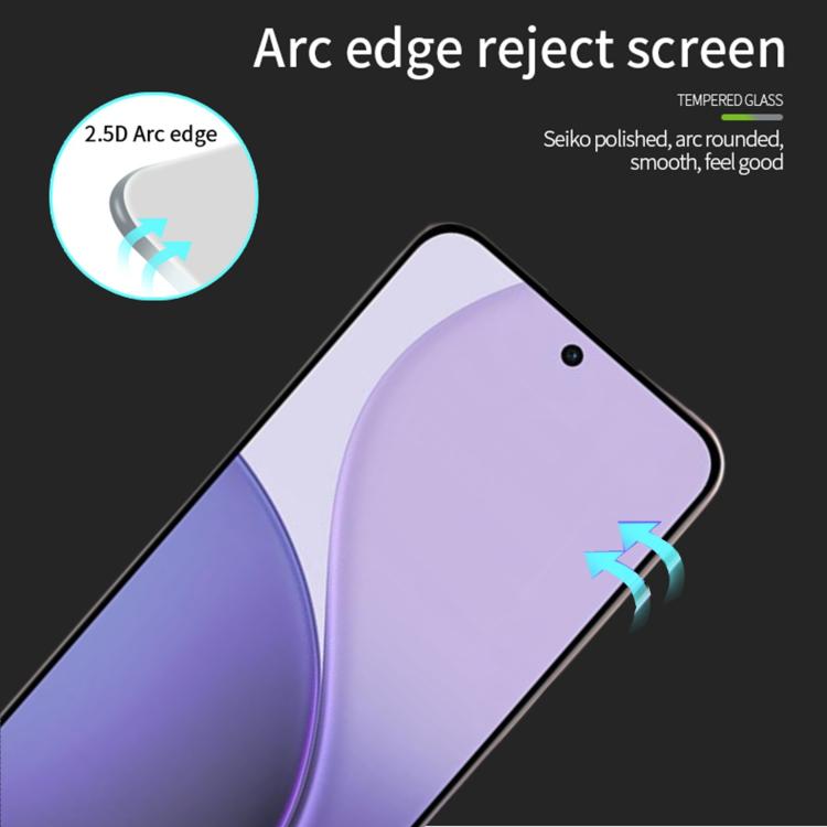 For OPPO Reno14 F MOFI 9H 2.5D Full Screen Tempered Glass Film - Black