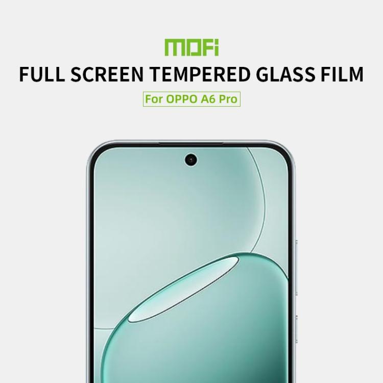 For OPPO A6 Pro MOFI 9H 2.5D Full Screen Tempered Glass Film - Black