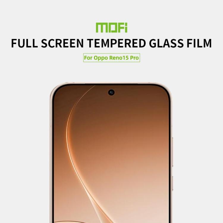 For OPPO Reno15 Pro Global MOFI 9H 2.5D Full Screen Tempered Glass Film - Black