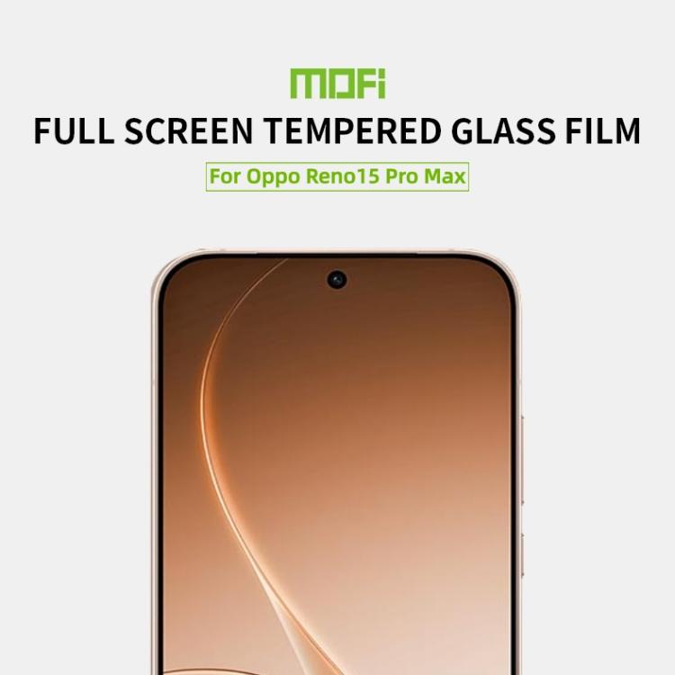 For OPPO Reno15 Pro Max Global MOFI 9H 2.5D Full Screen Tempered Glass Film - Black