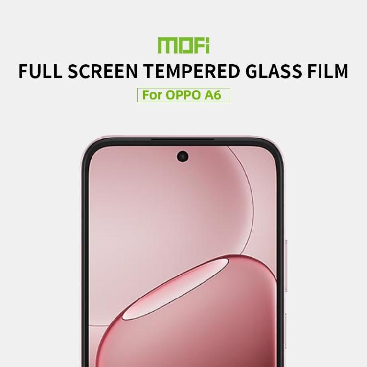 For OPPO A6 4G MOFI 9H 2.5D Full Screen Tempered Glass Film - Black