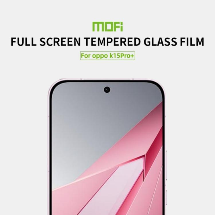 For OPPO K15 Pro+ MOFI 9H 2.5D Full Screen Tempered Glass Film - Black