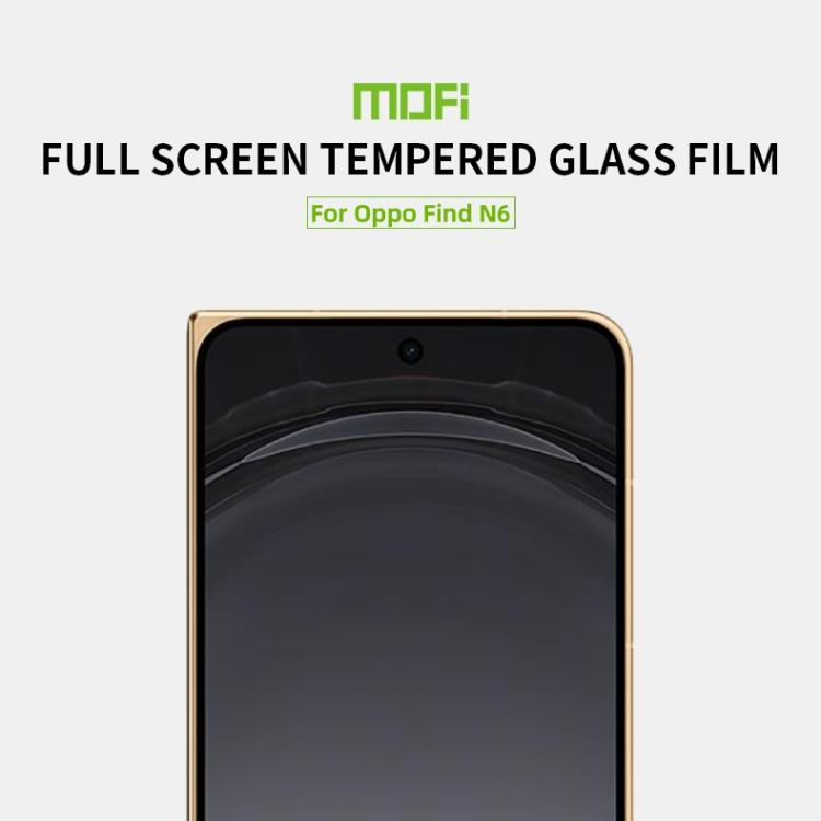 For OPPO Find N6 Outer Screen MOFI 9H 2.5D Full Screen Tempered Glass Film - Black