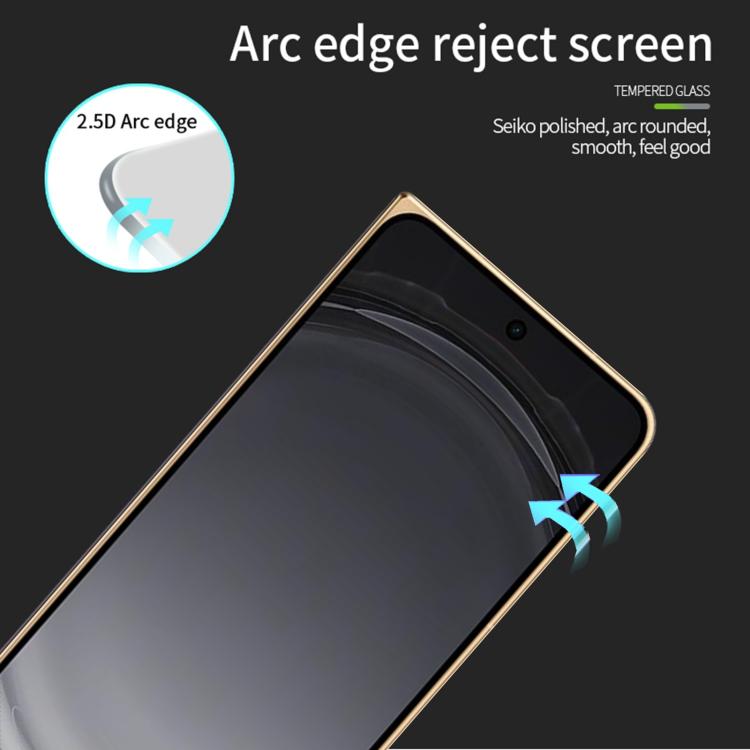 For OPPO Find N6 Outer Screen MOFI 9H 2.5D Full Screen Tempered Glass Film - Black