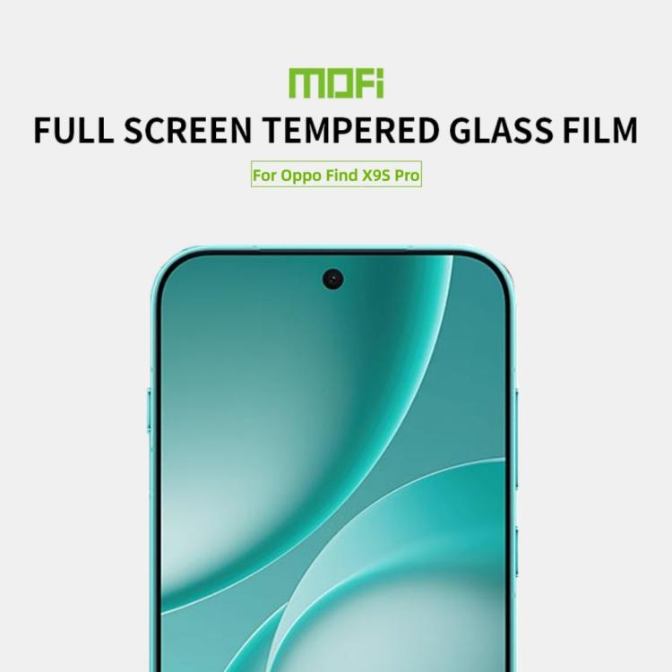 For OPPO Find X9s Pro 5G MOFI 9H 2.5D Full Screen Tempered Glass Film - Black