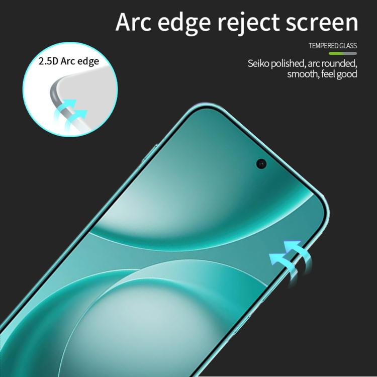 For OPPO Find X9s Pro 5G MOFI 9H 2.5D Full Screen Tempered Glass Film - Black