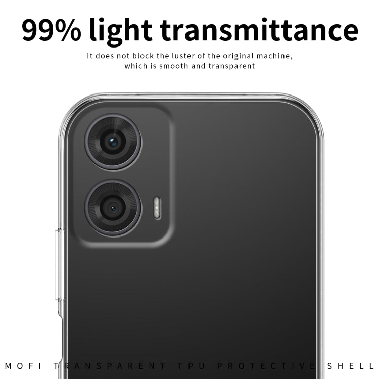 For Motorola Moto G24 / G04 MOFI Ming Series Ultra-thin TPU Phone Case - Transparent