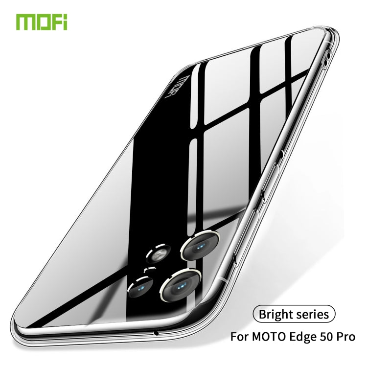 For Motorola Edge 50 Pro MOFI Ming Series Ultra-thin TPU Phone Case - Transparent