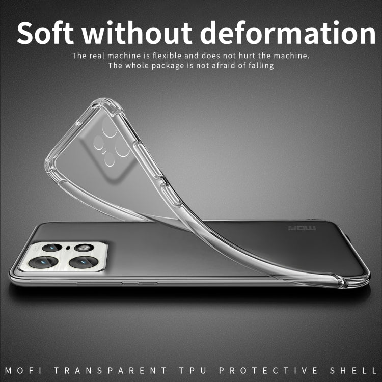 For Motorola Edge 50 Pro MOFI Ming Series Ultra-thin TPU Phone Case - Transparent