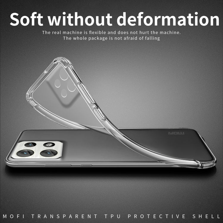 For Motorola Edge 50 Neo MOFI Ming Series Ultra-thin TPU Phone Case - Transparent