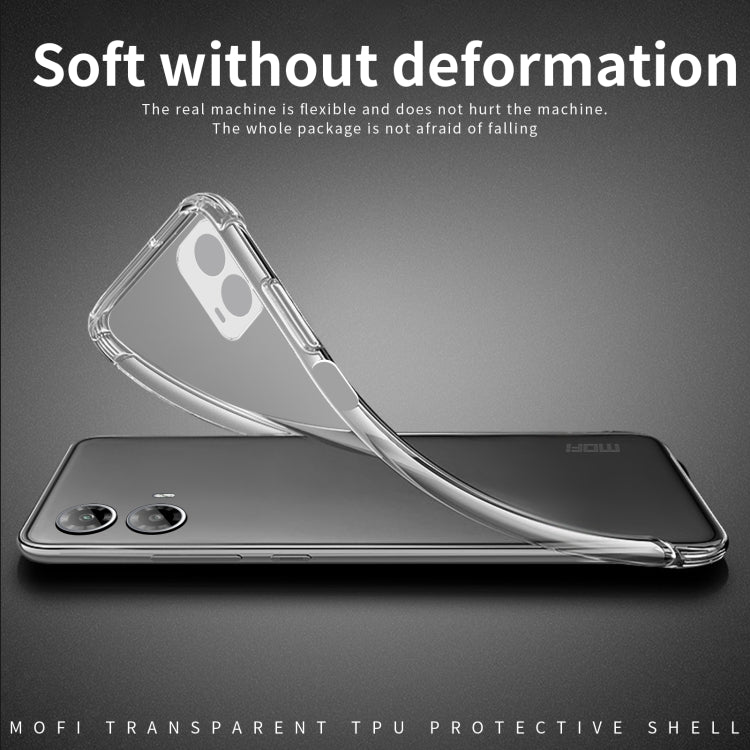 For Motorola Moto G35 MOFI Ming Series Ultra-thin TPU Phone Case - Transparent