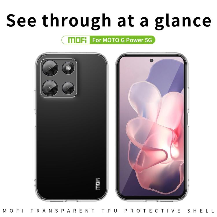 For Motorola Moto G Power 5G 2025 MOFI Ming Series Ultra-thin TPU Phone Case - Transparent