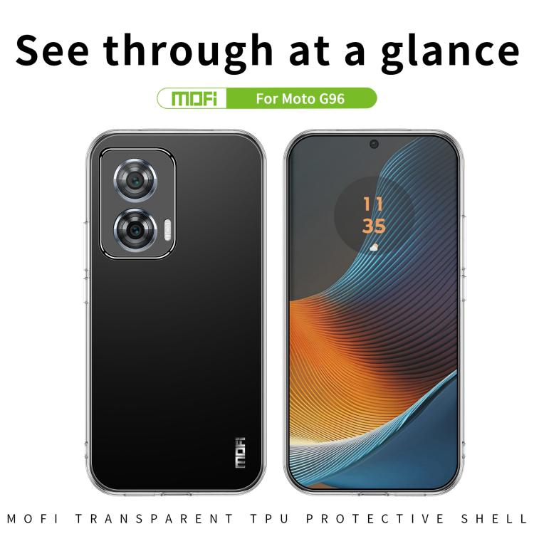 For Motorola Moto G96 MOFI Ming Series Ultra-thin TPU Phone Case - Transparent