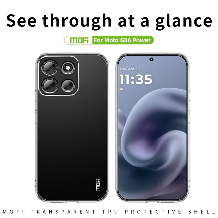 For Motorola Moto G86 Power MOFI Ming Series Ultra-thin TPU Phone Case - Transparent