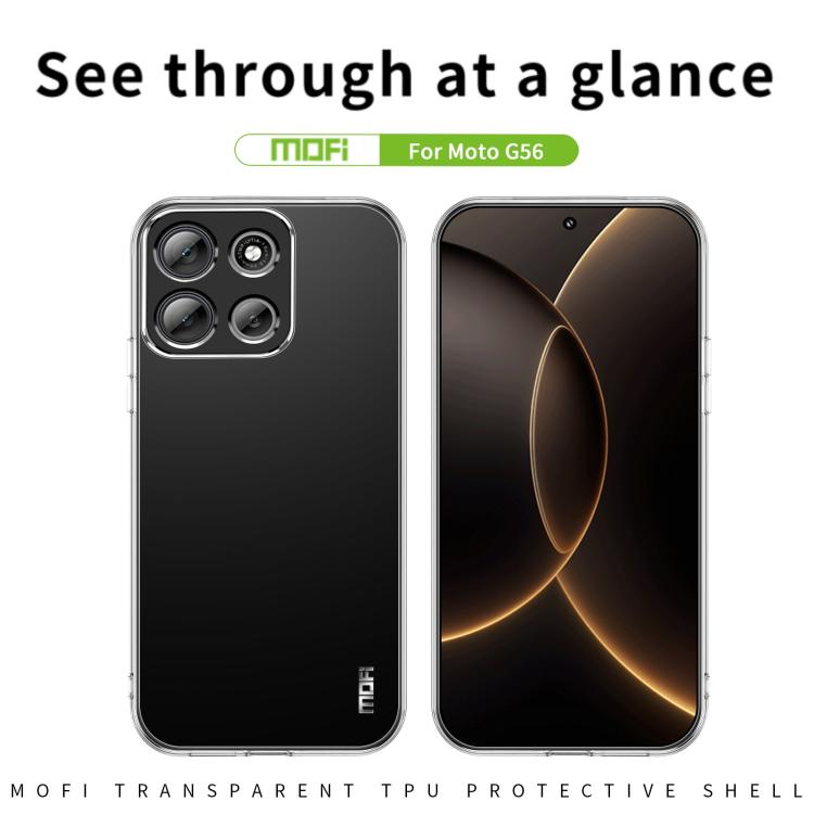 For Motorola Moto G67 Power / G57 / G100s MOFI Ming Series Ultra-thin TPU Phone Case - Transparent