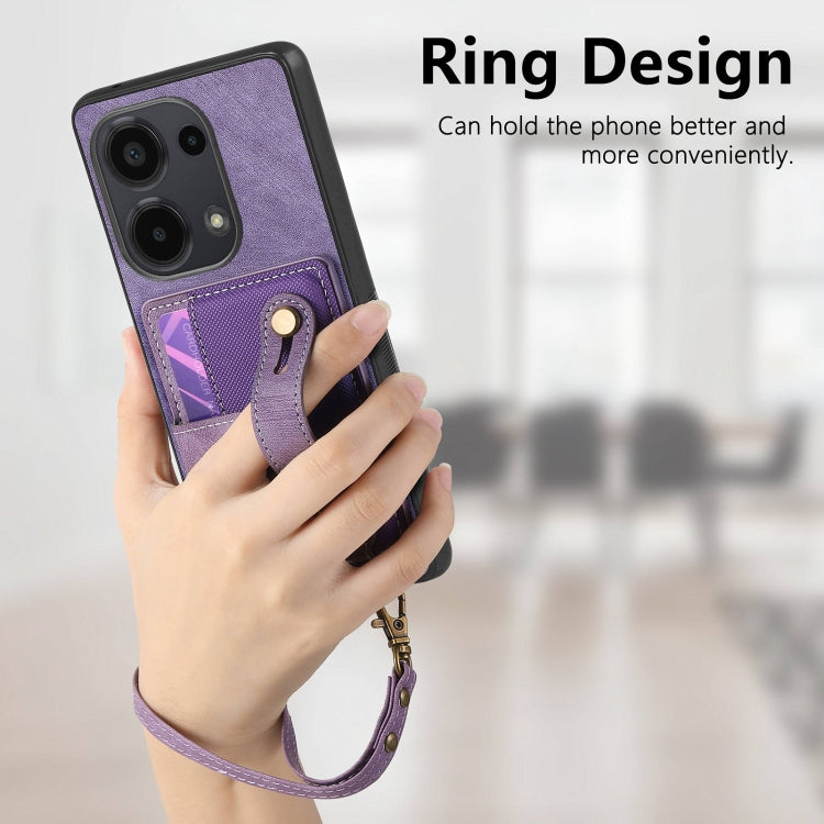For Xiaomi Redmi Note 13 Pro 4G Retro Cross Wristband Wallet Leather Back Phone Case
