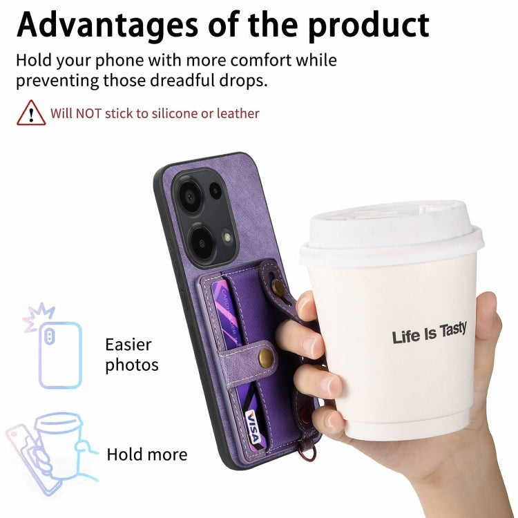 For Xiaomi Redmi Note 13 Pro 4G Retro Cross Wristband Wallet Leather Back Phone Case
