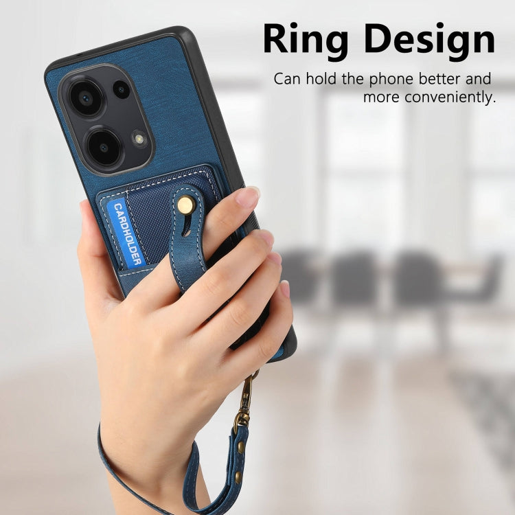 For Xiaomi Redmi Note 13 Pro 4G Retro Cross Wristband Wallet Leather Back Phone Case