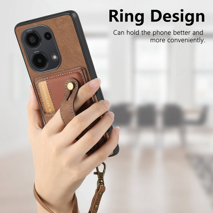 For Xiaomi Redmi Note 13 Pro 4G Retro Cross Wristband Wallet Leather Back Phone Case