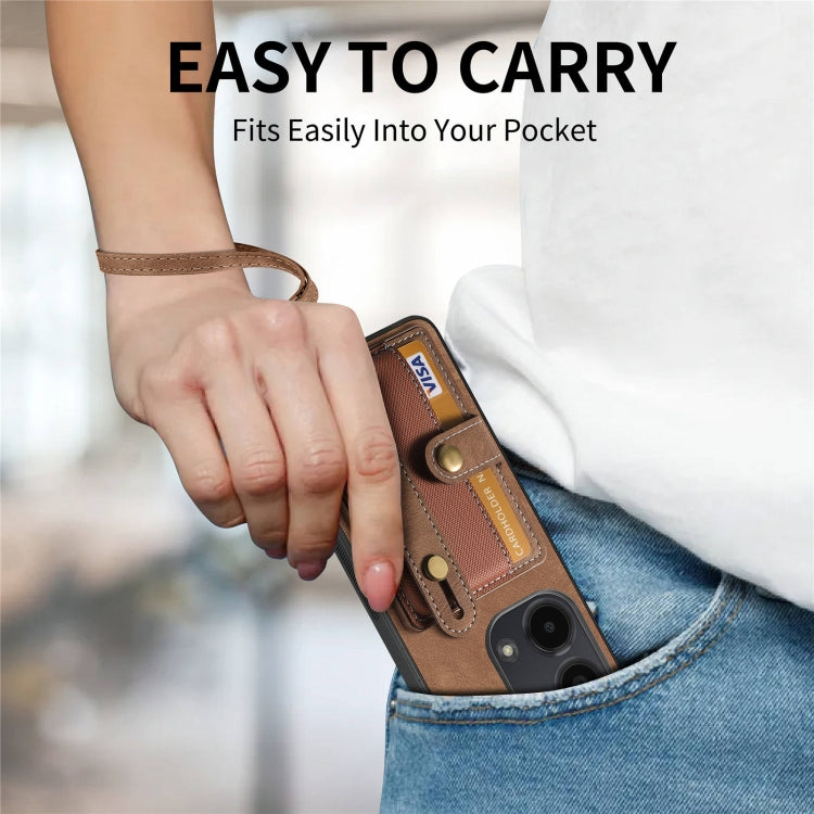 For Xiaomi Redmi Note 13 Pro 4G Retro Cross Wristband Wallet Leather Back Phone Case