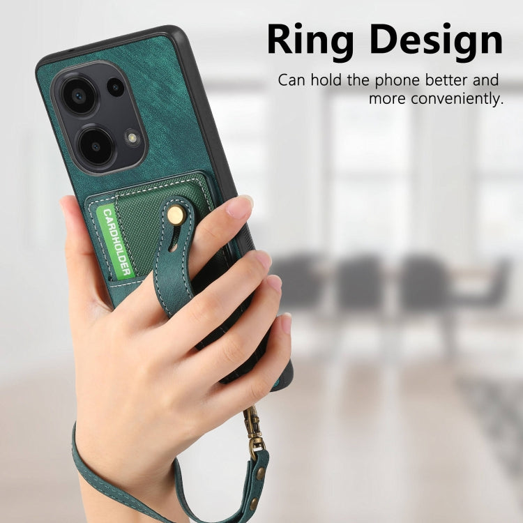 For Xiaomi Redmi Note 13 Pro 4G Retro Cross Wristband Wallet Leather Back Phone Case