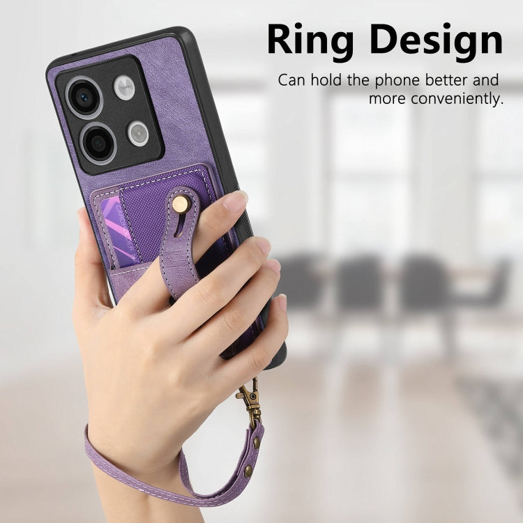 For Xiaomi Redmi Note 13 Pro 5G Retro Cross Wristband Wallet Leather Back Phone Case