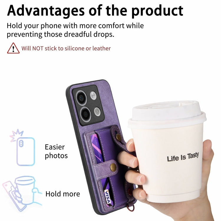 For Xiaomi Redmi Note 13 Pro 5G Retro Cross Wristband Wallet Leather Back Phone Case