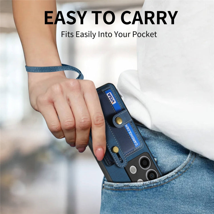 For Xiaomi Redmi Note 13 Pro 5G Retro Cross Wristband Wallet Leather Back Phone Case
