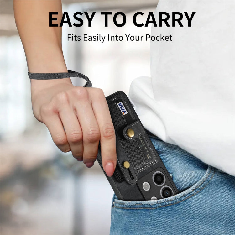For Xiaomi Redmi Note 13 Pro 5G Retro Cross Wristband Wallet Leather Back Phone Case