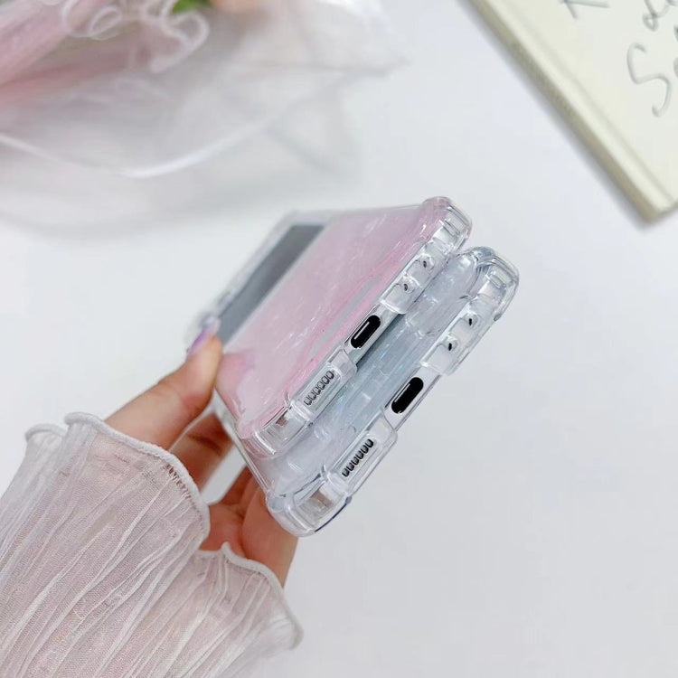For Samsung Galaxy Z Flip7 FE / Flip6 Shell Pattern Epoxy TPU Phone Case