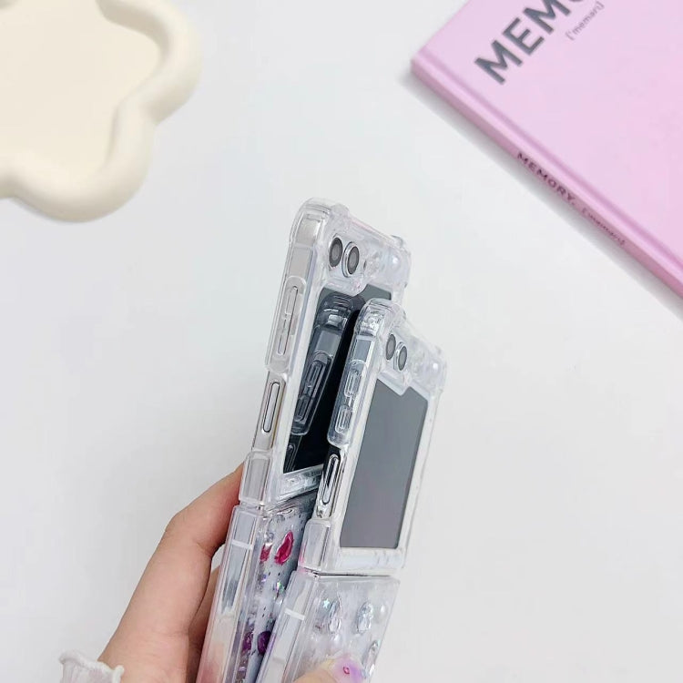 For Samsung Galaxy Z Flip6 / Flip7 FE Pearl Rhinestone TPU Phone Case